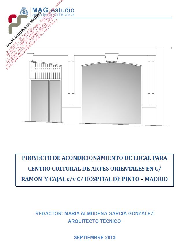 Proyecto de Actividad y Acondicionamiento de local para Centro de Artes Marciales en Pinto